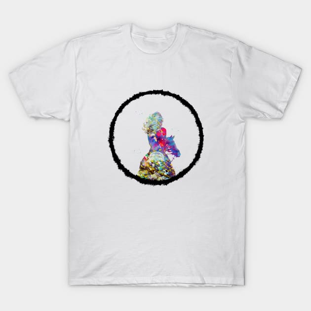 Girl Riding Horse T-Shirt by erzebeth